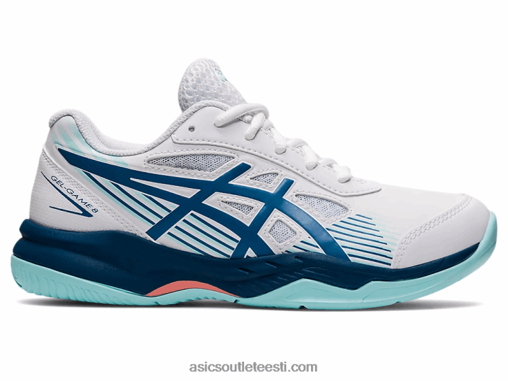 geel-mäng 8-klassiline kool 6PB8D4492Asics valge/hele indigo