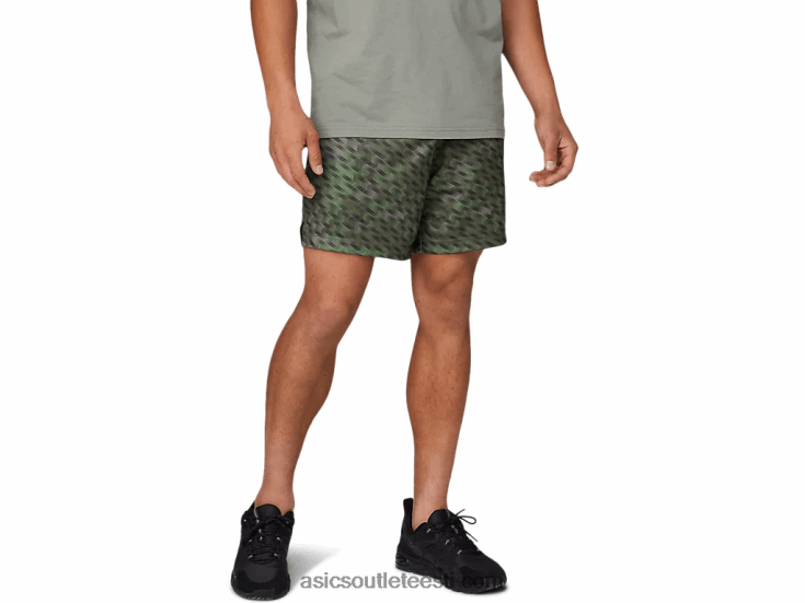 meeste 7in kootud treening lühike 6PB8D1784Asics samblikroheline