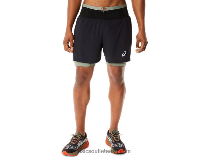 meeste fujitrail lühike 6PB8D1139Asics sooritus must/samblikroheline