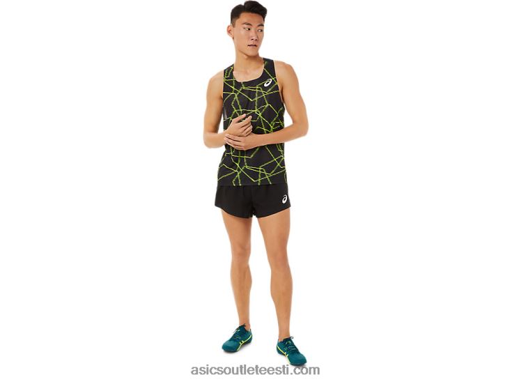 meeste kerge võrk kootud lühike 6PB8D1399Asics sooritus must