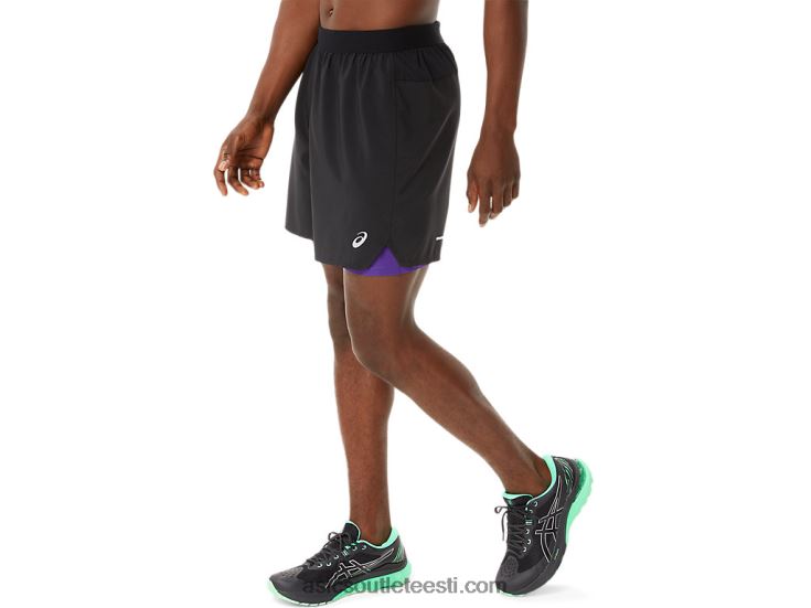 meeste maantee 2-n-1 7 lühidalt 6PB8D893Asics esitus must/viinamarja moos