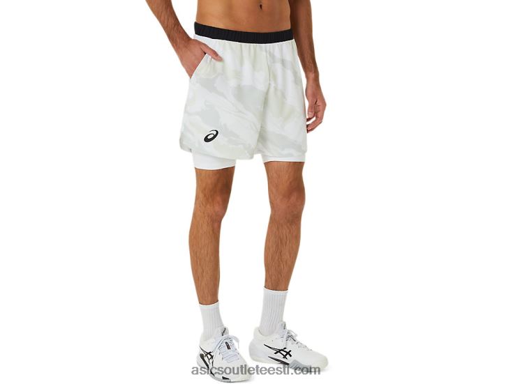 meeste matši graafika 7 lühidalt 6PB8D476Asics särav valge