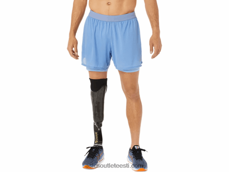 meeste tuulutada 2-n-1 5in lühidalt 6PB8D1322Asics sinine harmoonia/sinine õndsus