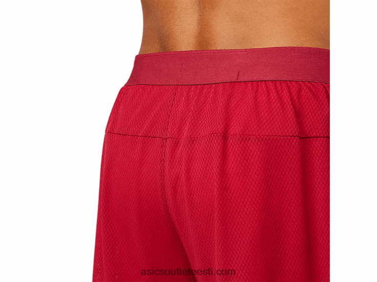 meeste tuulutada 2-n-1 5in lühidalt 6PB8D1803Asics Burgundia/elektripunane