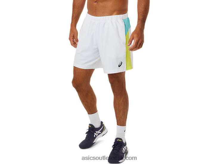 meeste väljaku värviplokk lühike 6PB8D1480Asics särav valge