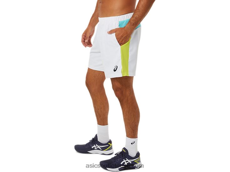 meeste väljaku värviplokk lühike 6PB8D1480Asics särav valge