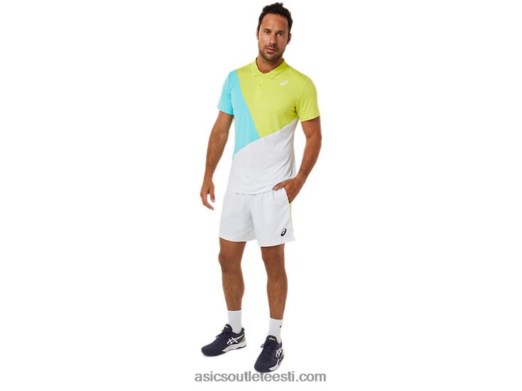 meeste väljaku värviplokk lühike 6PB8D1480Asics särav valge