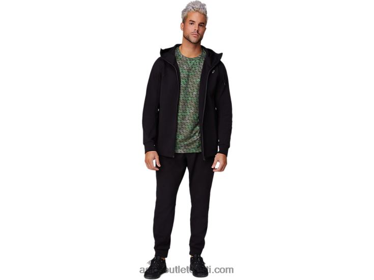 meeste liikuv kootud tõmblukuga kapuuts 6PB8D1679Asics sooritus must