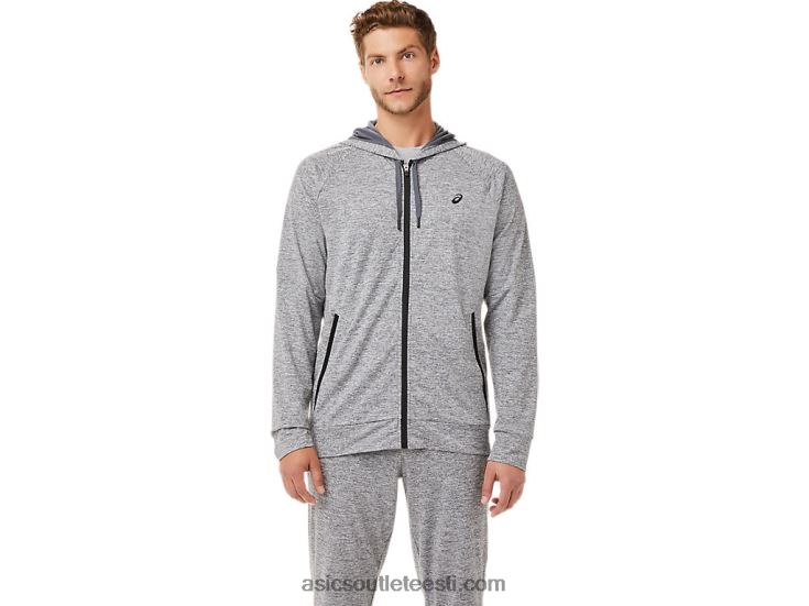 meeste tehniline tõmblukuga kapuuts 6PB8D1907Asics kandja hall kanarbik