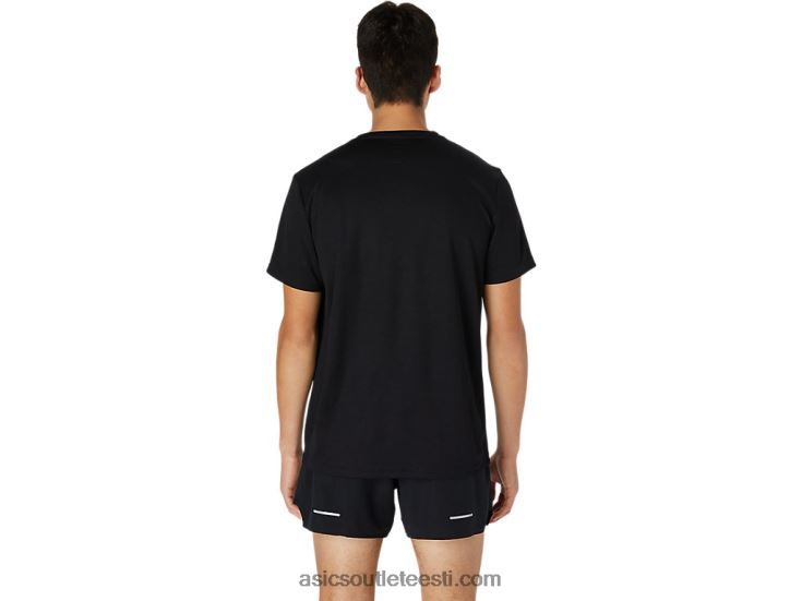 logoga trükitud lühikeste varrukatega topp 6PB8D1761Asics sooritus must