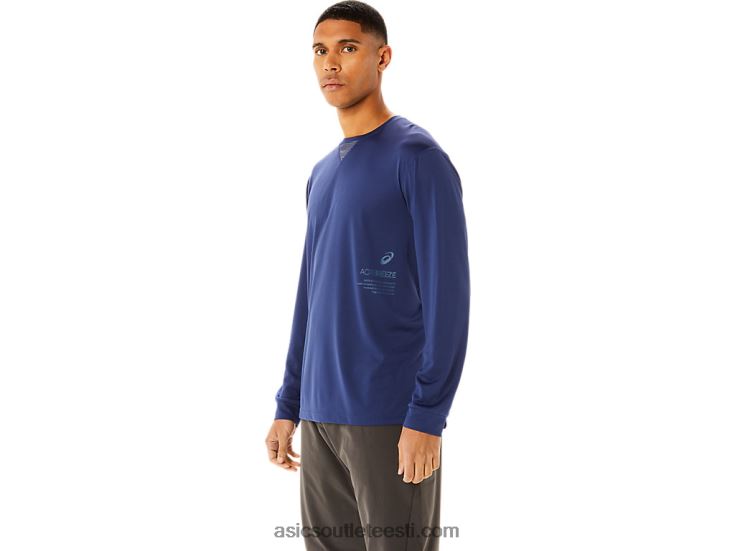 meeste actibreeze jahutav jacquard pikkade varrukatega topp 6PB8D992Asics sügav ookean