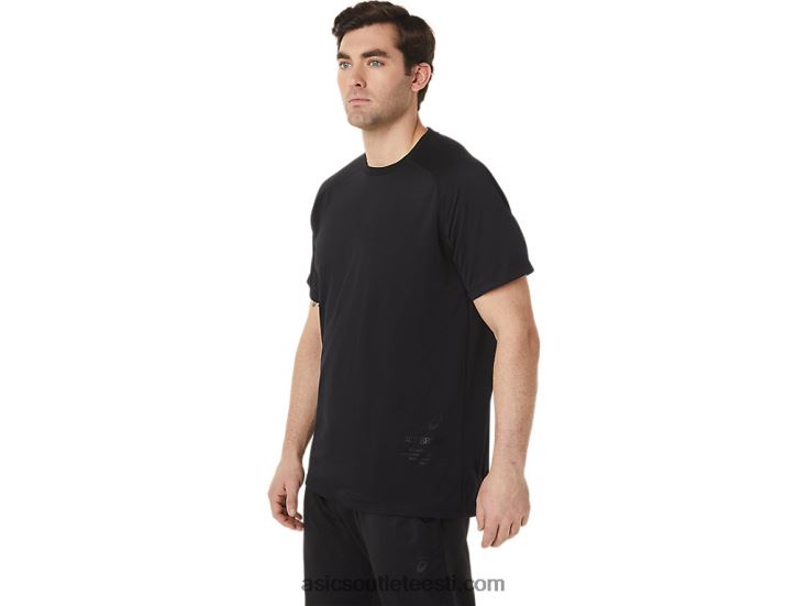 meeste aktiivne lühikeste varrukatega topp 6PB8D753Asics sooritus must