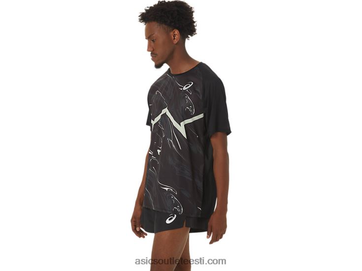 meeste cj-line kerge lühikeste varrukatega topp 6PB8D255Asics esitus must/sosin roheline