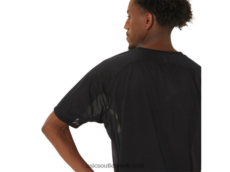 meeste cj-line kerge lühikeste varrukatega topp 6PB8D255Asics esitus must/sosin roheline