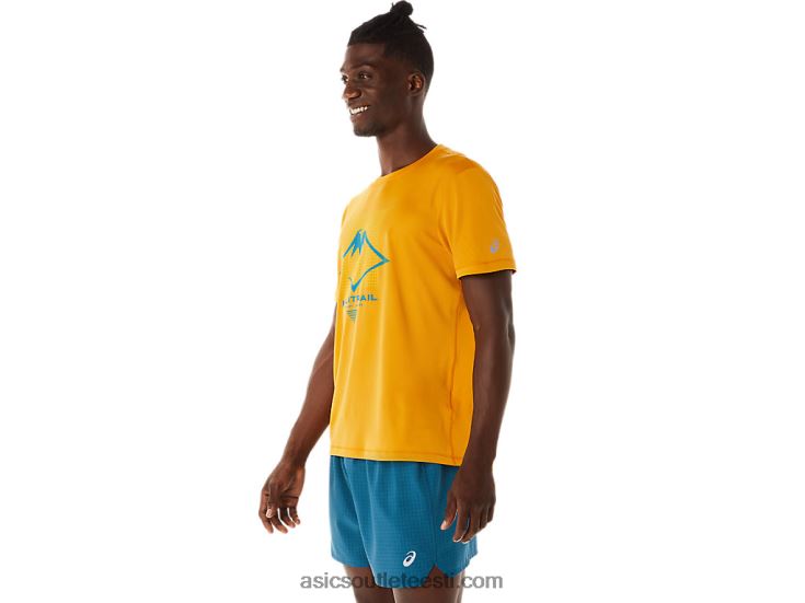 meeste fujitraili logoga lühikeste varrukatega topp 6PB8D420Asics liivatorm