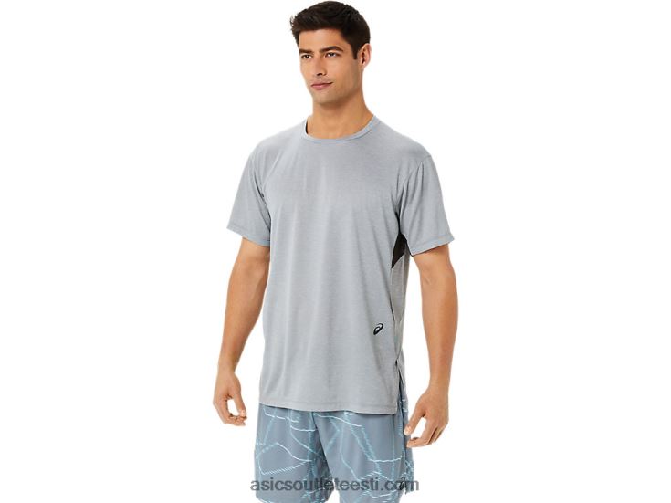 meeste geeljaheda trükiga lühikeste varrukatega topp 6PB8D1421Asics lehtkivikanarbik
