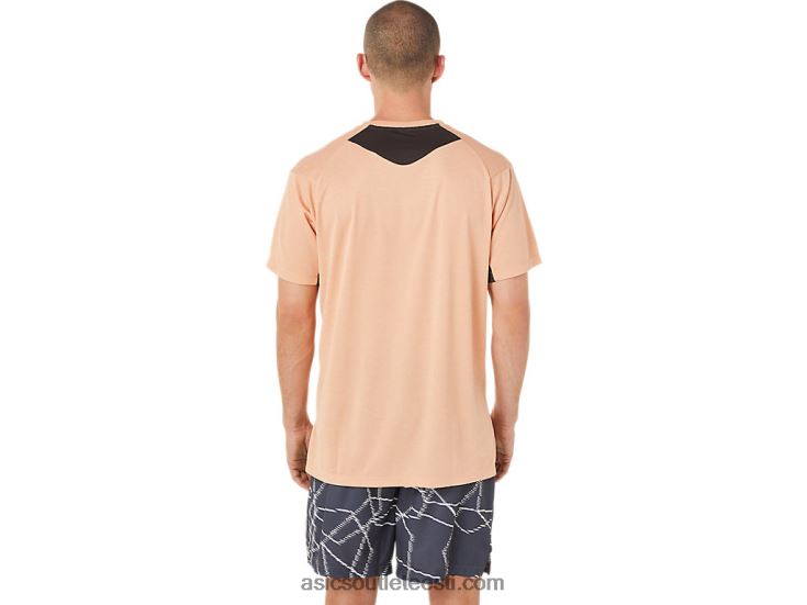 meeste geeljaheda trükiga lühikeste varrukatega topp 6PB8D1452Asics suvine luitekanarbik