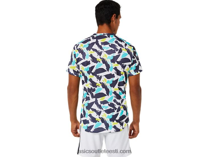 meeste graafiline lühikeste varrukatega topp 6PB8D1498Asics särav valge