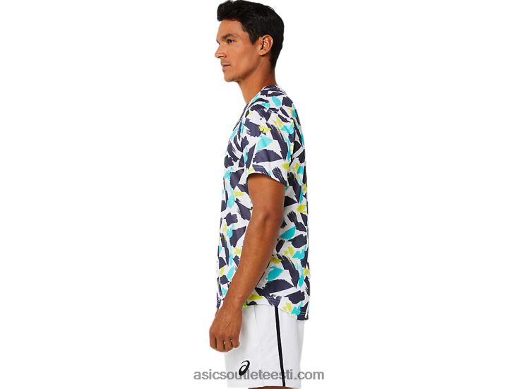 meeste graafiline lühikeste varrukatega topp 6PB8D1498Asics särav valge
