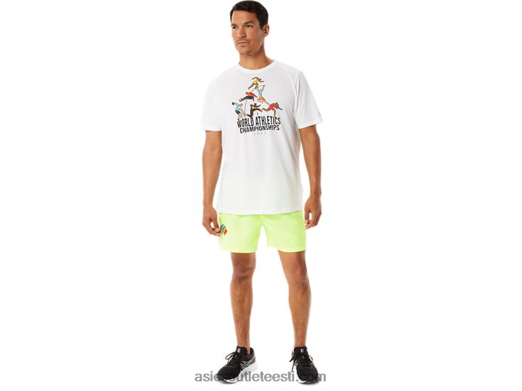 meeste graafiline lühikeste varrukatega wch 6PB8D1286Asics särav valge