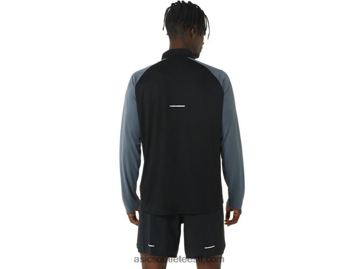 meeste ikoon pikkade varrukatega 1/2 lukuga 6PB8D463Asics jõudlus must/kandjahall