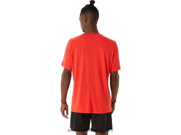 meeste lühikeste varrukatega hthr tech top 6PB8D1422Asics tulipunane kanarbik