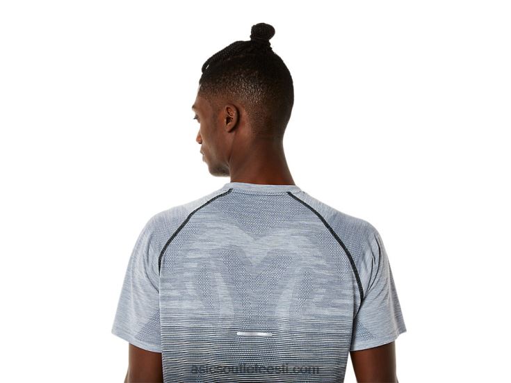 meeste õmblusteta lühikeste varrukatega topp 6PB8D1127Asics jõudlus must/kandjahall