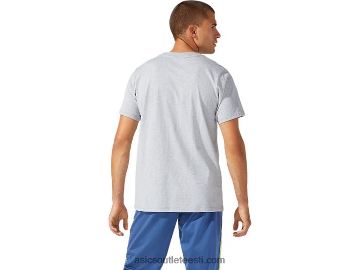 meeste trikoo foolium bl lühikeste varrukatega t-särk 6PB8D1897Asics piemonte hall kanarbik