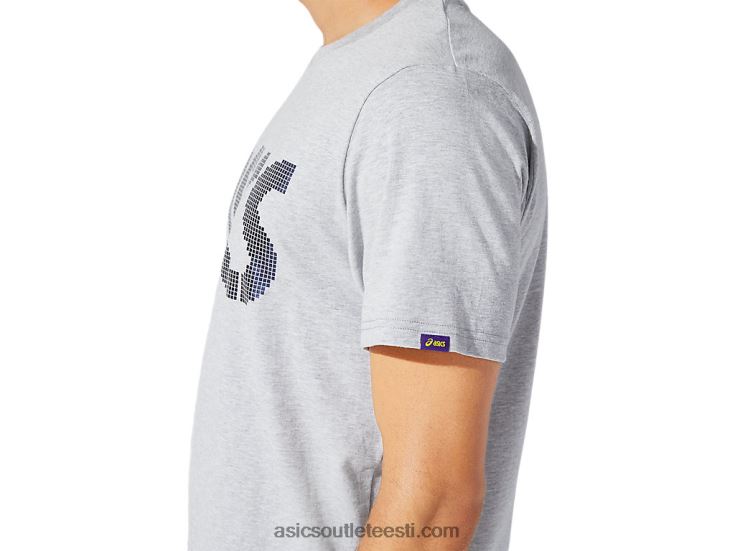 meeste trikoo foolium bl lühikeste varrukatega t-särk 6PB8D1897Asics piemonte hall kanarbik