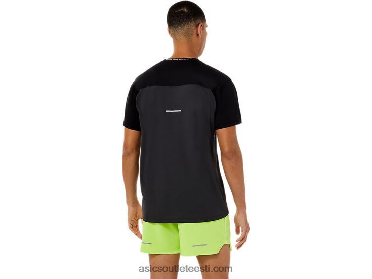 meeste võidusõidu lühikeste varrukatega topp 6PB8D1396Asics jõudlus must/grafiithall