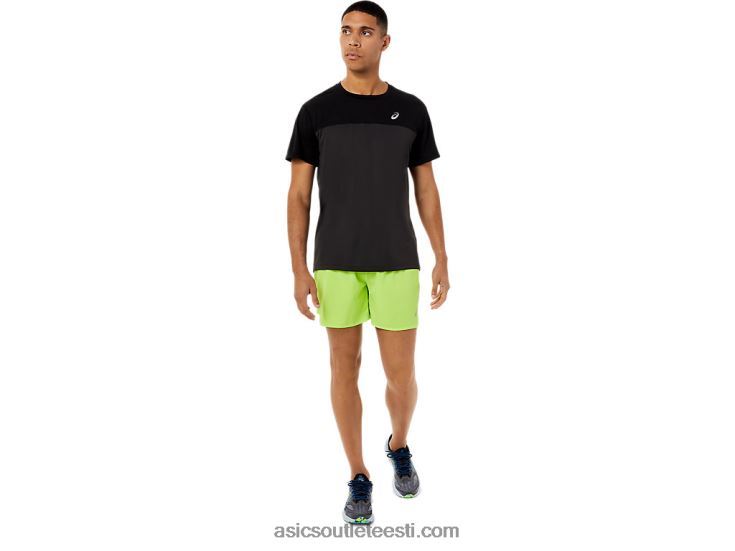 meeste võidusõidu lühikeste varrukatega topp 6PB8D1396Asics jõudlus must/grafiithall