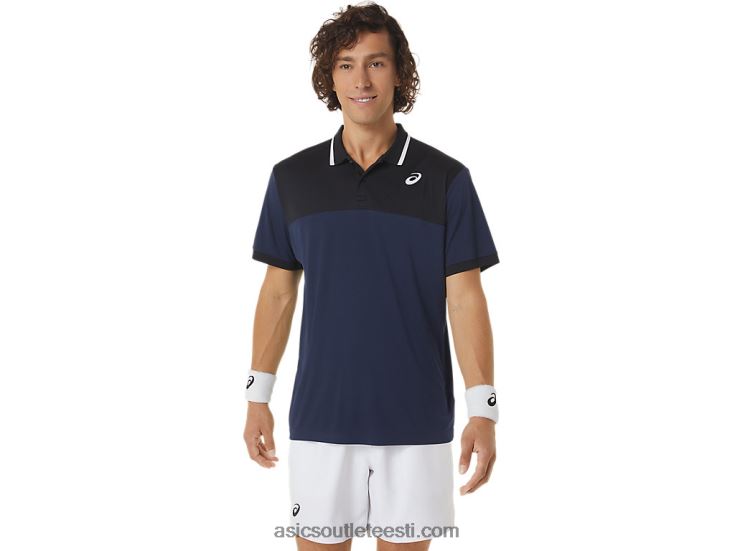 meeste väljaku polosärk 6PB8D471Asics kesköö/etendus must