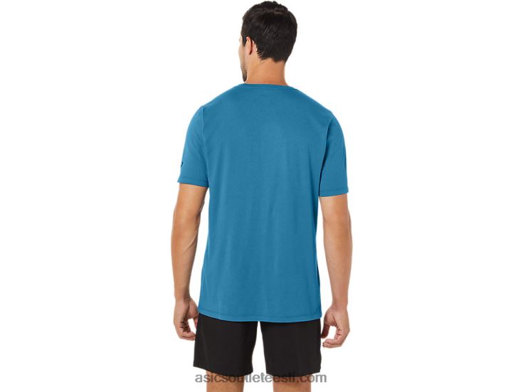 pintsel lühikeste varrukatega t-särk 6PB8D72Asics saare sinine kanarbik