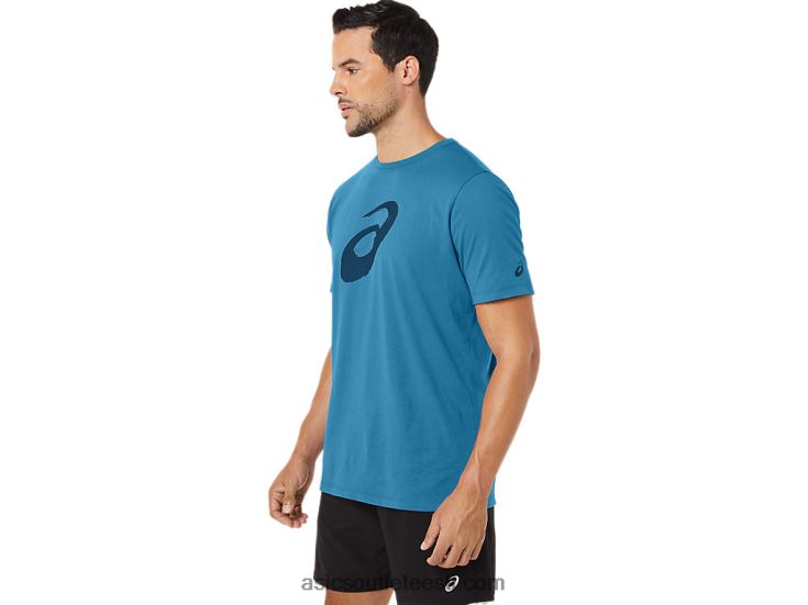 pintsel lühikeste varrukatega t-särk 6PB8D72Asics saare sinine kanarbik