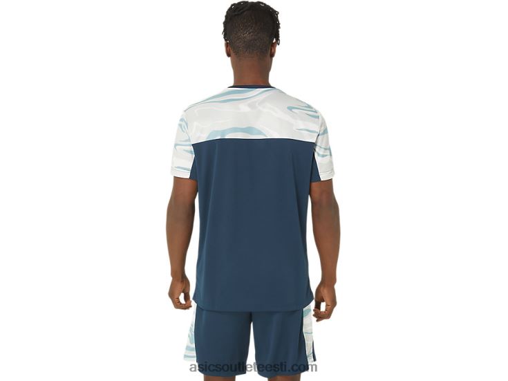 plokk lühikeste varrukatega topp 6PB8D66Asics prantsuse sinine/polaarne varjund