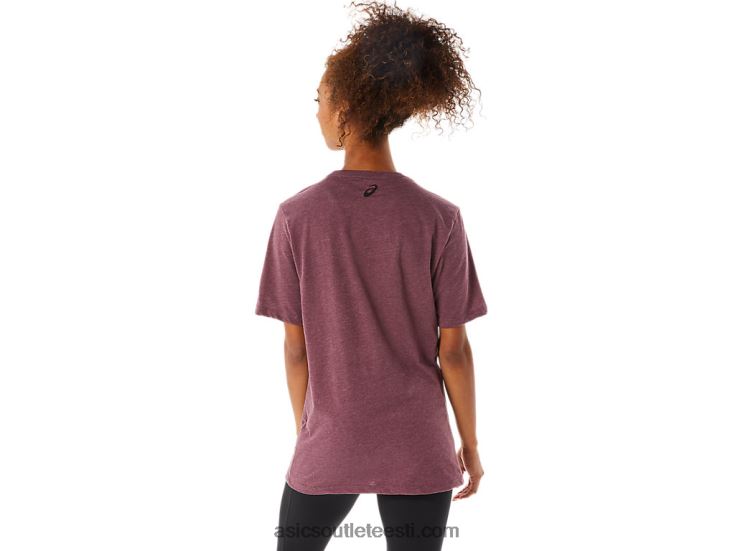 triibuline lühikeste varrukatega t-särk 6PB8D1643Asics sügav marsi kanarbik