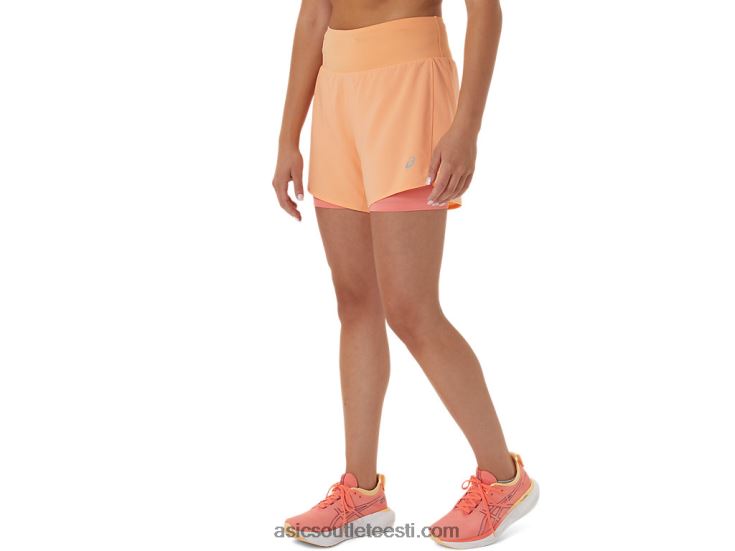 naiste maantee 2-n-1 5,5 lühidalt 6PB8D2564Asics suvedüün/papaya