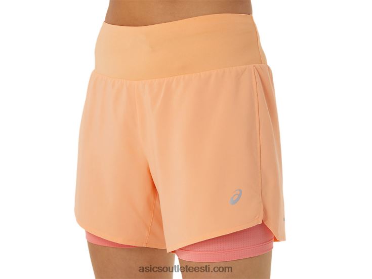 naiste maantee 2-n-1 5,5 lühidalt 6PB8D2564Asics suvedüün/papaya