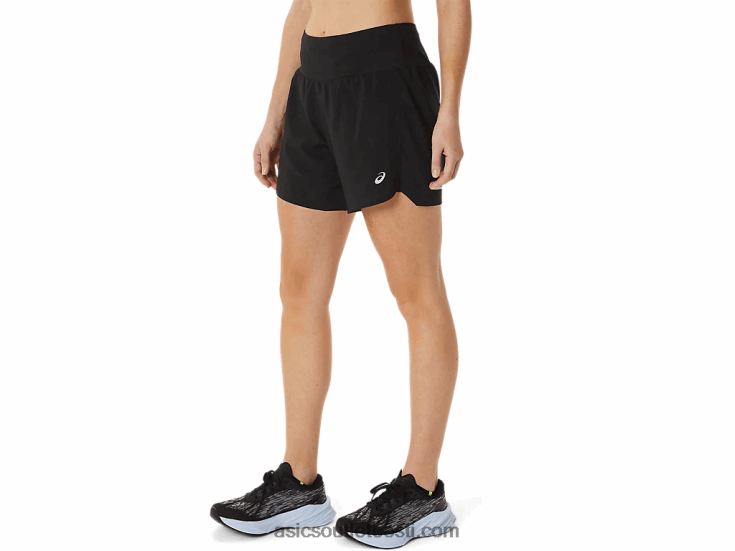 naiste maantee 2-n-1 5,5 lühidalt 6PB8D3002Asics sooritus must