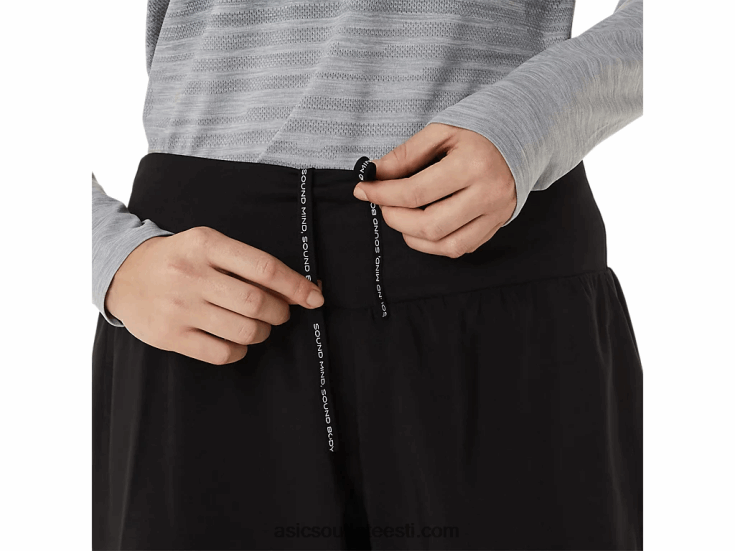 naiste maantee 2-n-1 5,5 lühidalt 6PB8D3002Asics sooritus must