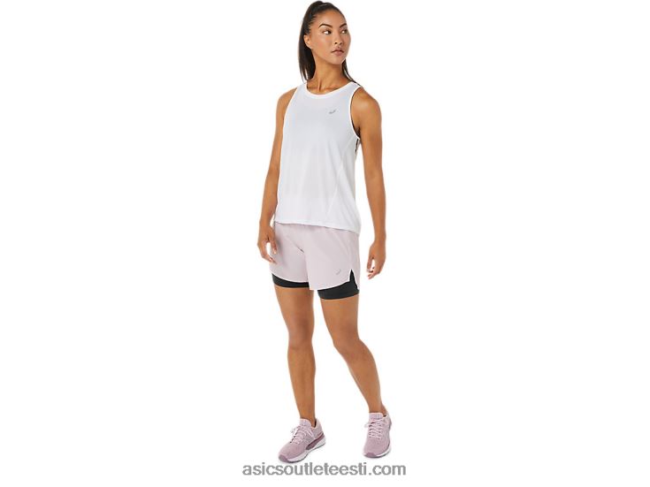 naiste maantee 2-n-1 5,5 lühidalt 6PB8D3487Asics vaevu roosakas / jõudlusmust