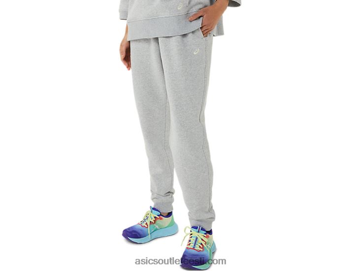 naiste pühapäeva fliisist jogger lam 6PB8D3305Asics helehall kanarbik