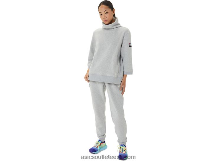 naiste pühapäeva fliisist jogger lam 6PB8D3305Asics helehall kanarbik