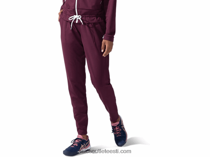 naiste tennisepüksid 6PB8D3834Asics sügav mars / briljantvalge