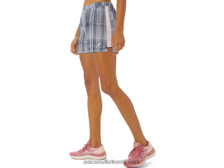naiste valmiskomplekt 3-tolline graafiline lühike 6PB8D3474Asics prantsuse sinine trükk/vaevu roosakas