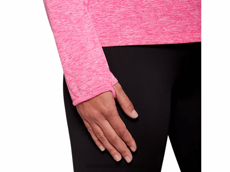 naiste dorai veerandtõmblukuga topp 6PB8D4206Asics roosa glo kanarbik