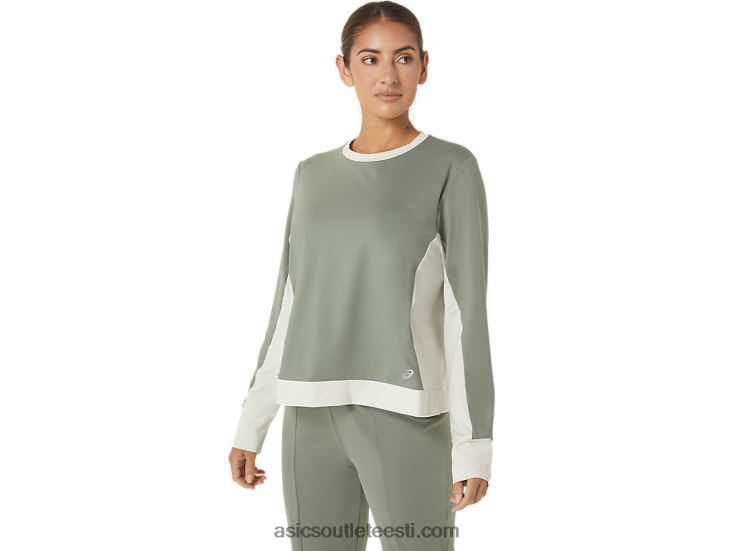 naiste taaskasutatud flare top 6PB8D2777Asics samblikroheline/kask