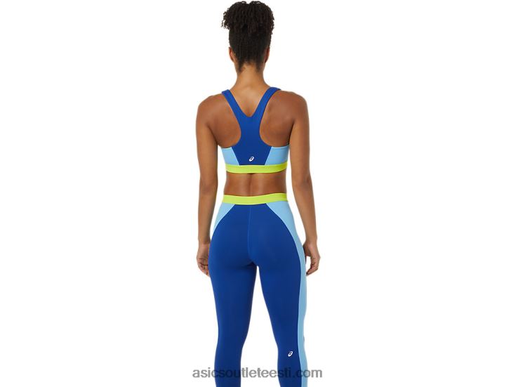 naiste uus tugev ümberehitatud rinnahoidja 6PB8D3842Asics sinine/arktiline taevas/roheline geko