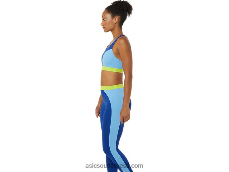 naiste uus tugev ümberehitatud rinnahoidja 6PB8D3842Asics sinine/arktiline taevas/roheline geko