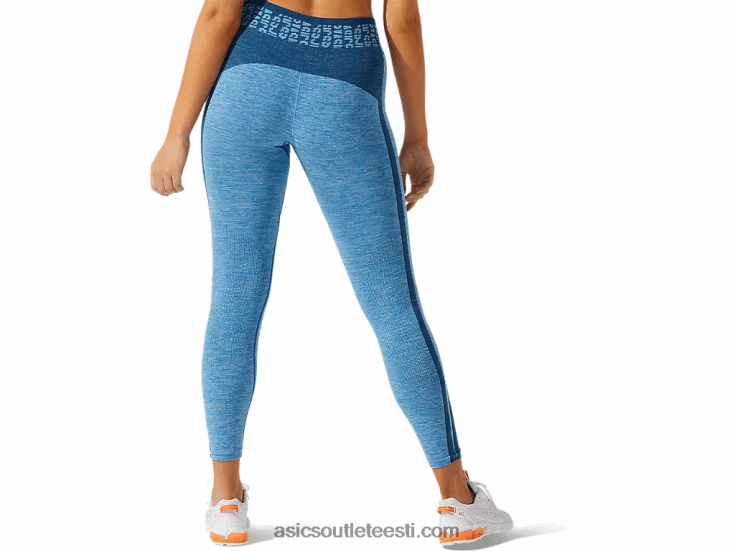 naiste kärbitud logo õmblusteta liibuv 6PB8D3947Asics reborn blue/mako blue
